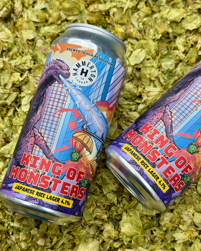 King of Monsters - Rice Lager 4.1% Cans in hops