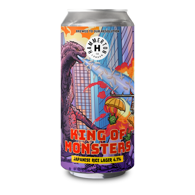 King of Monsters - Rice Lager 4.1% Can mockup